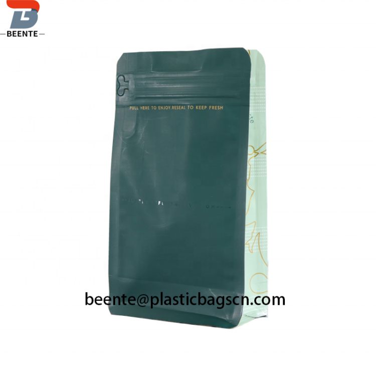 Zipper Freestanding Coffee Bag With Valve